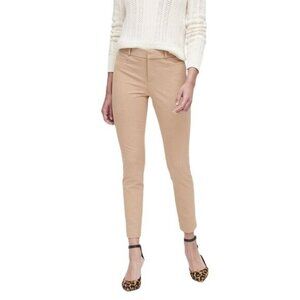 Banana Republic Sloan Fit Petite Khaki Ankle Pants Womens 2P Stretch Cotton Blen